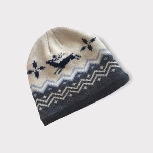 Men’s fleece lined wool reindeer hat